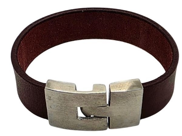 Plain Flat Leather Bracelet - Style 294