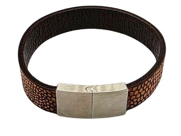 Plain Flat Leather Bracelet - Style 320