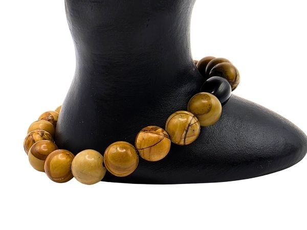 Wood Grain Gemstone Bracelet: Style-511 (8mm)