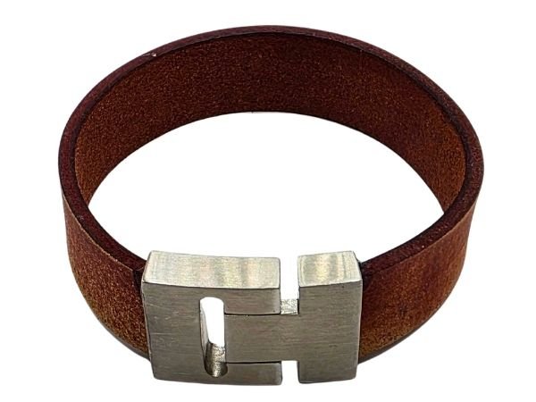 Plain Flat Leather Bracelet - Style 284