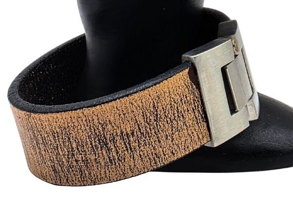 Plain Flat Leather Bracelet - Style 318