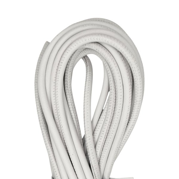 Real Round Nappa Leather Cord - White 5mm