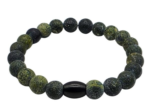 Serpentine Gemstone Bracelet: Style-527 (8mm)