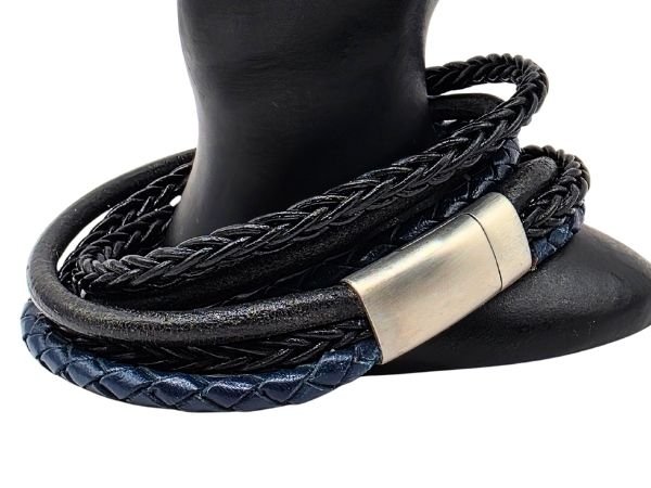 Combination Leather Bracelet - Style 244