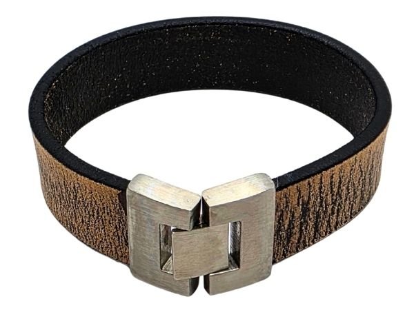 Plain Flat Leather Bracelet - Style 318