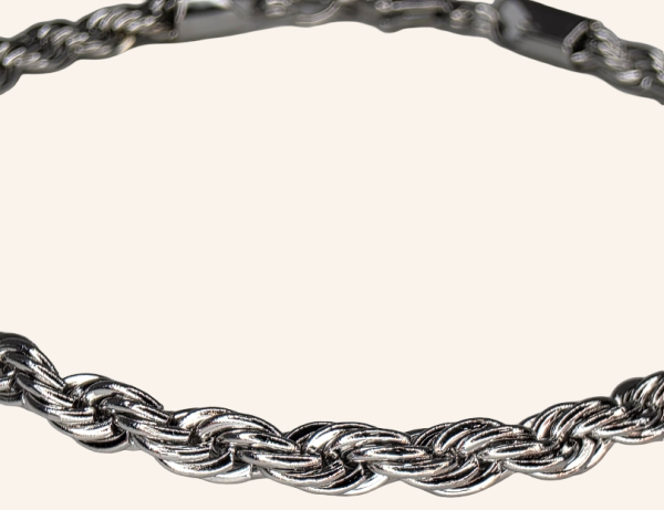 Rope Chain Bracelet – Silver - 4mm - Item 906