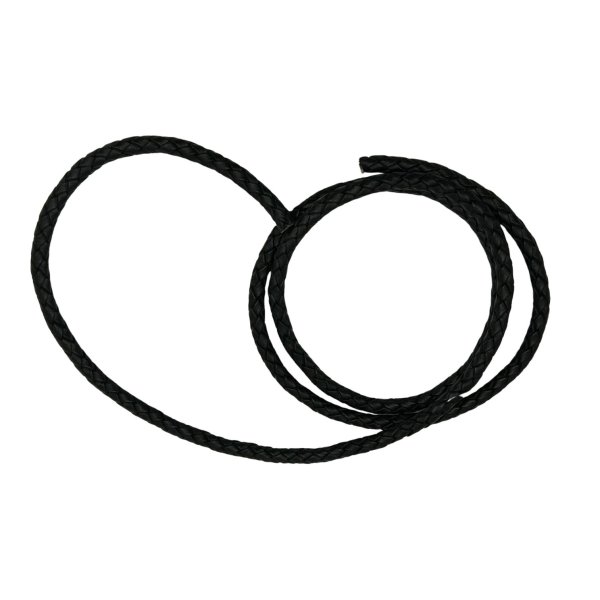 Rome Round Hollow Braided Style - 6mm - Black