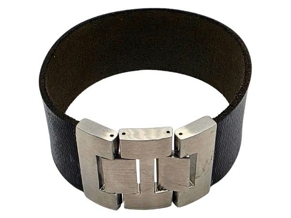 Plain Flat Leather Bracelet - Style 303
