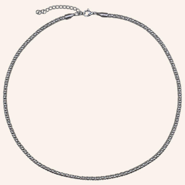 Popcorn Chain Necklace - Silver - 3mm - Item 905