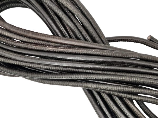 Real Round Nappa Leather Cord - Coffee Brown 5mm