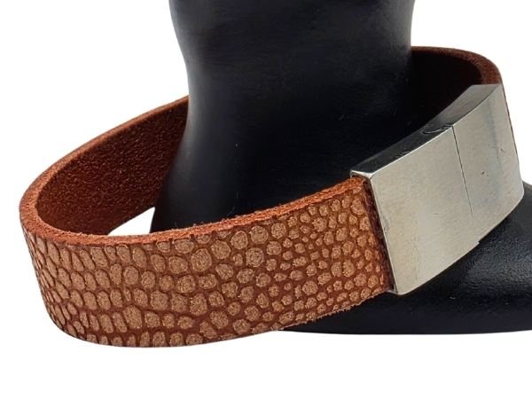 Plain Flat Leather Bracelet - Style 321