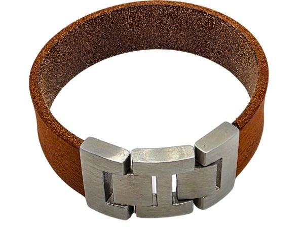 Plain Flat Leather Bracelet - Style 315