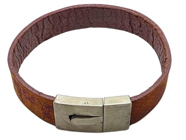 Plain Flat Leather Bracelet - Style 291
