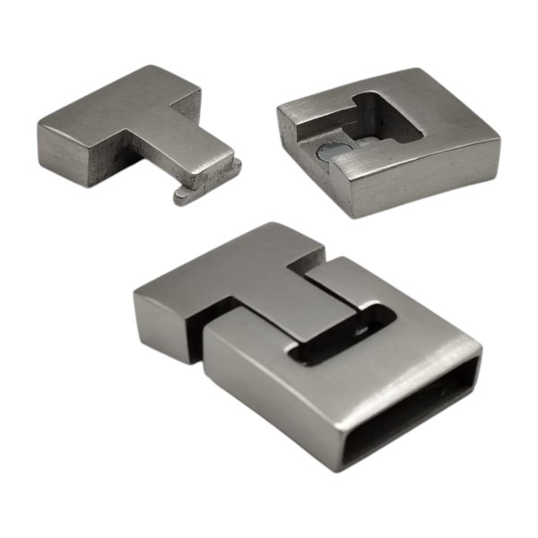 Stainless Steel Magnetic Clasp: MGST-119 20*4mm (steel matt)