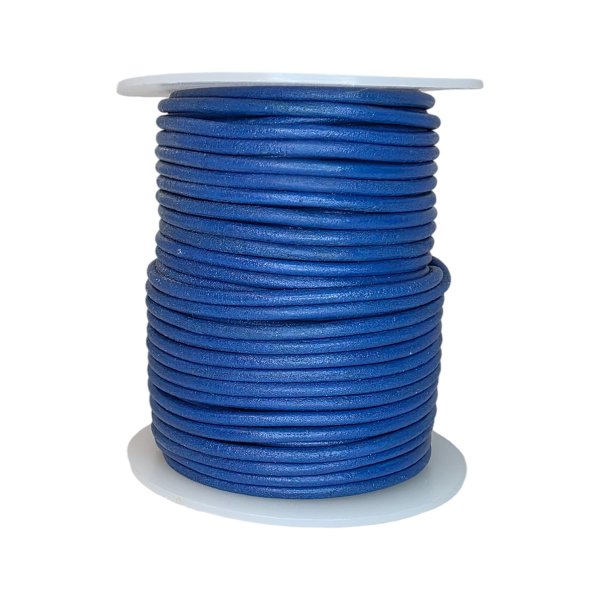 Round Leather cords  2,5mm - Blue