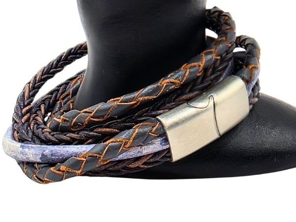 Combination Leather Bracelet - Style 233