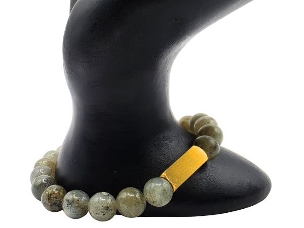 Labradonite Gemstone Bracelet: Style-546 (8mm)