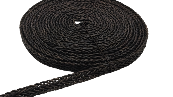 Madison style braided leather cords- 10*3.5mm- Vintage Dark Brown