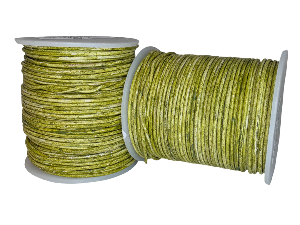 Round Leather Cord-1,5mm - Vintage Mehandi